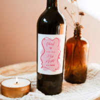 Douche de nuptiale rose et rouge ondes rétro