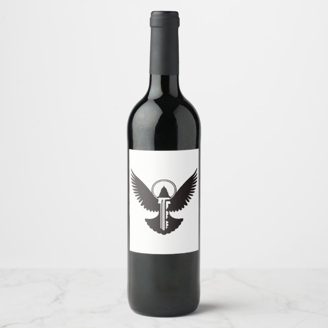 Étiquette Pour Bouteilles De Vin Dove avec clé (Devant)