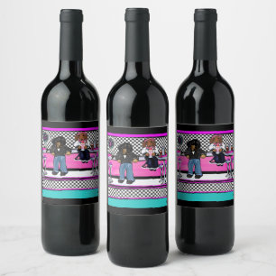Étiquette Pour Bouteilles De Vin Doxie Rock and Roll