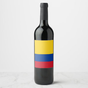 Étiquette Pour Bouteilles De Vin Drapeau de Colombie