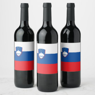 Étiquette Pour Bouteilles De Vin Drapeau de la Slovénie