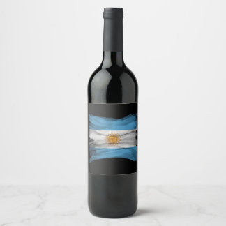 Étiquette Pour Bouteilles De Vin Drapeau de l'Argentine bracelet, drapeau national