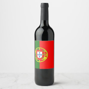 Étiquette Pour Bouteilles De Vin Drapeau du Portugal