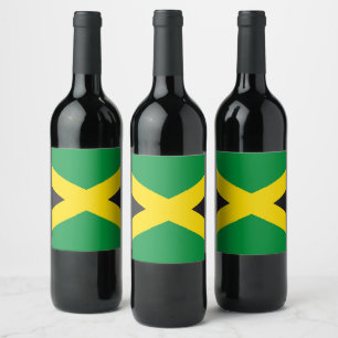 Étiquette Pour Bouteilles De Vin Drapeau jamaïcain
