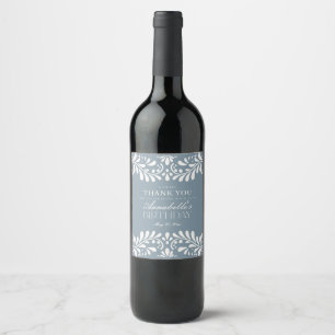 Étiquette Pour Bouteilles De Vin Dusty Blue Talavera Carrelage Espagne Fiesta Anniv