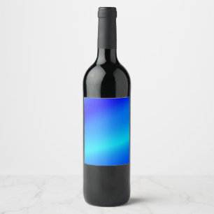 Étiquette Pour Bouteilles De Vin Eau claire bleu cuivre pastel abstrait