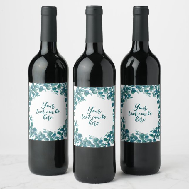 Étiquette Pour Bouteilles De Vin Eau-couleur eucalyptus verdure (Bouteilles)