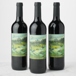 Étiquette Pour Bouteilles De Vin eau de la vallée verte