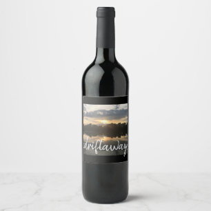 Étiquette Pour Bouteilles De Vin Écriture du script PERSONNALISÉ DRIFT AWAY