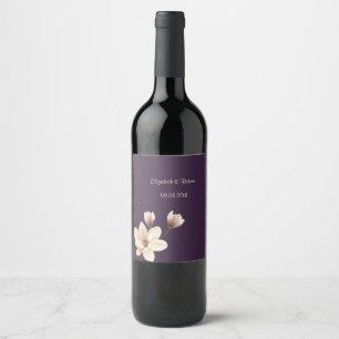 Étiquette Pour Bouteilles De Vin Élégant Chic Magnolia