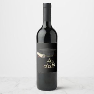 Étiquette Pour Bouteilles De Vin Élégant diplôme, diplôme, classe 2019