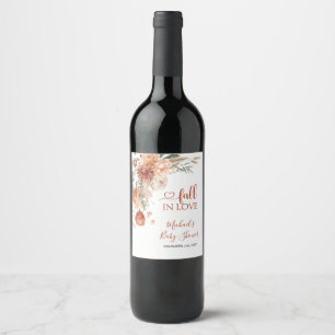 Étiquette Pour Bouteilles De Vin Élégant Fleur sauvage rustique tomber dans le Baby