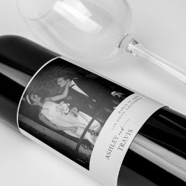 Étiquette Pour Bouteilles De Vin Élégant Mariage photo Couple