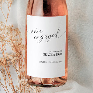 Étiquette Pour Bouteilles De Vin Élégant minimal Nous sommes engagés dans la partie