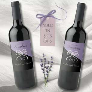 Étiquette Pour Bouteilles De Vin Elégant Simplement Éblouissant 60e Anniversaire La