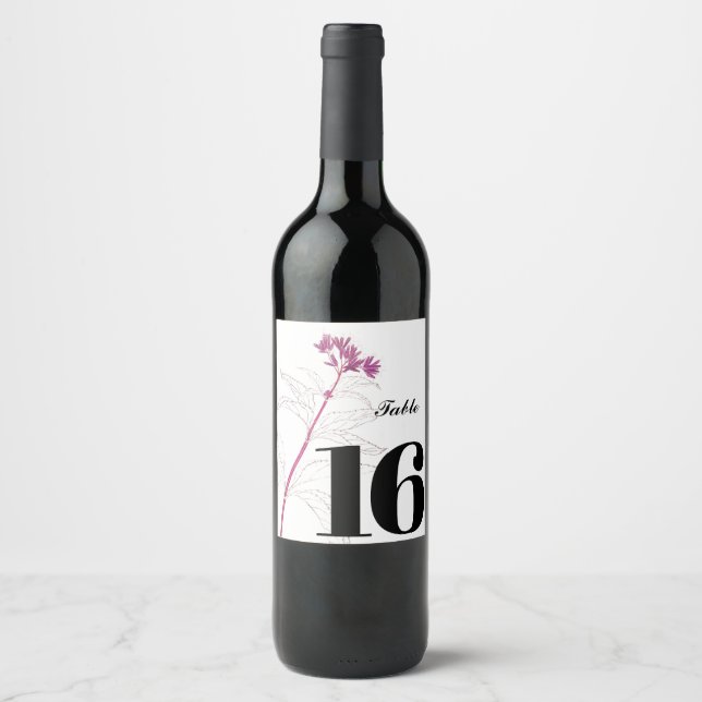 Étiquette Pour Bouteilles De Vin Elégant vin personnalisé étiquette table de fête é (Devant)