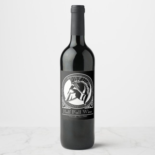 Étiquette Pour Bouteilles De Vin Élégante bouteille de vin de famille personnalisée (Devant)