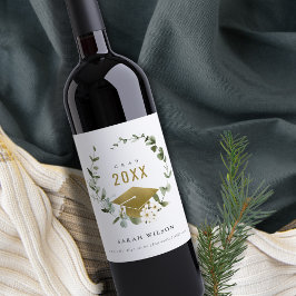 Étiquette Pour Bouteilles De Vin Élégante certification en or de la couronne de pap