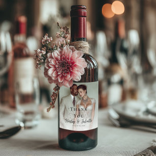 Étiquette Pour Bouteilles De Vin Élégantes photos de mariage