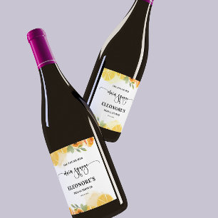 Étiquette Pour Bouteilles De Vin Elle a trouvé sa douche de mariée Main Squeeze 