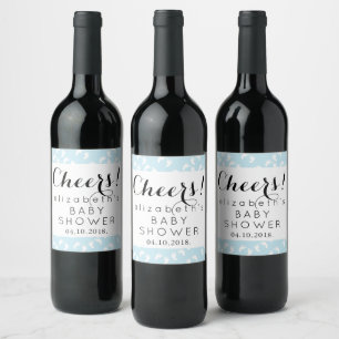 Étiquette Pour Bouteilles De Vin Empreintes bébé, Pas de pied, Pieds, Baby shower
