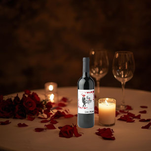 Étiquette Pour Bouteilles De Vin Ensemble d'étiquettes personnalisées Love Vibes