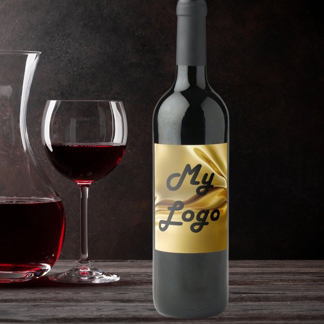Étiquette Pour Bouteilles De Vin Entreprise d'image de logo Gold (Créateur téléchargé)