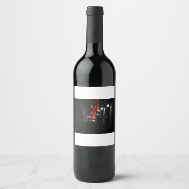 Étiquette Pour Bouteilles De Vin Escalier gothique (Devant)