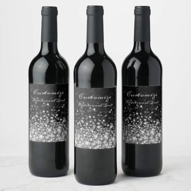 Étiquette Pour Bouteilles De Vin Étincelle d'argent personnalisée (Bouteilles)