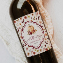 Étiquette de bouteille de vin Coup de foudre autom