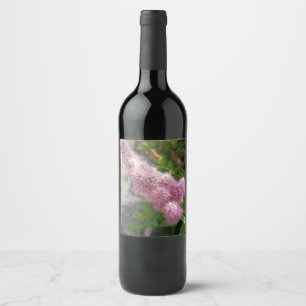 Étiquette Pour Bouteilles De Vin Étiquette de bouteille de vin fleur de lilas viole