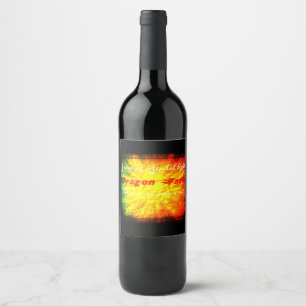 Étiquette Pour Bouteilles De Vin Étiquette de fabrication et boisson de pets de dra