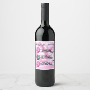 Étiquette Pour Bouteilles De Vin Étiquette de la bouteille de vin Niece Poem 21e a
