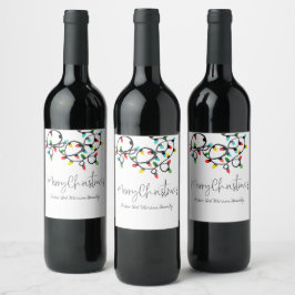 Étiquette Pour Bouteilles De Vin Étiquette de Noël de Noël