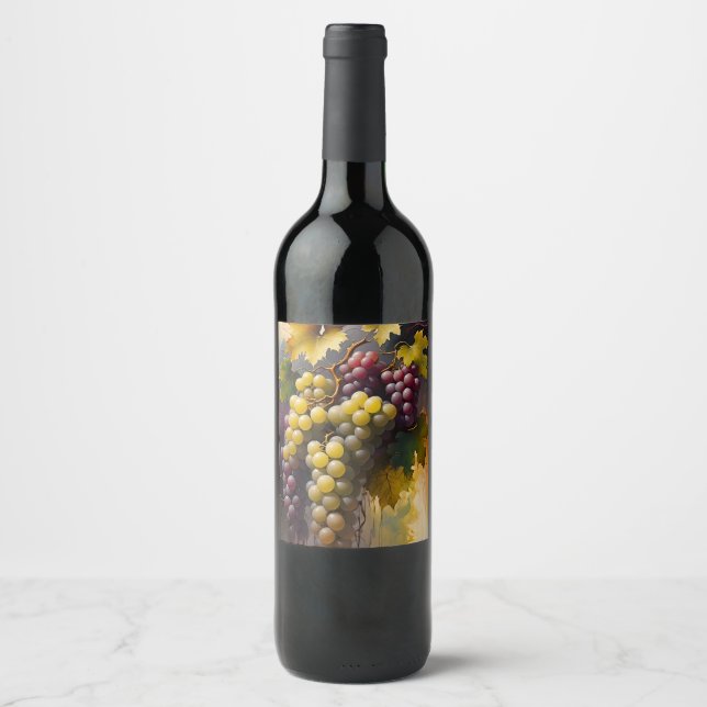 Étiquette Pour Bouteilles De Vin Étiquette de raisins (Devant)