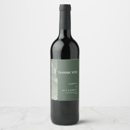 Étiquette Pour Bouteilles De Vin Étiquette de vin aquarelle mariage moderne.