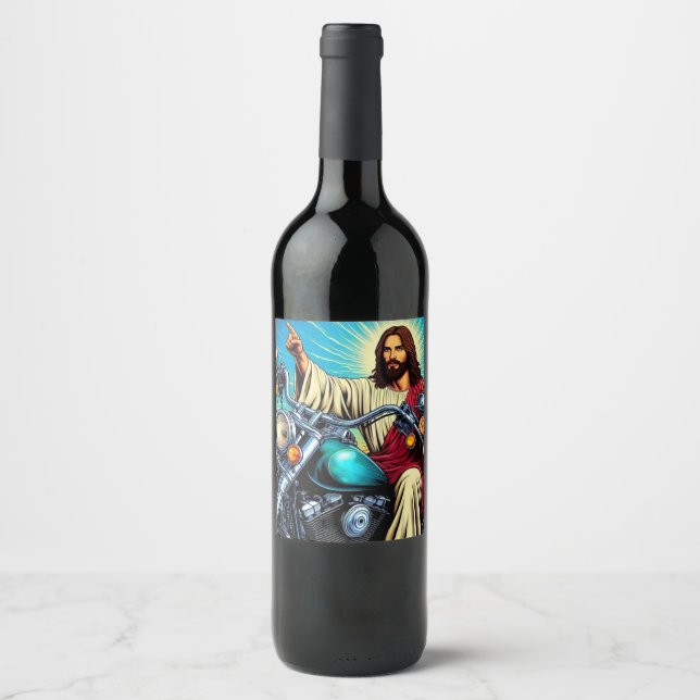 Étiquette Pour Bouteilles De Vin Étiquette de vin de Jésus ! (Devant)