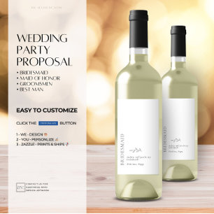 Étiquette Pour Bouteilles De Vin Étiquette de vin de la proposition de la servante 