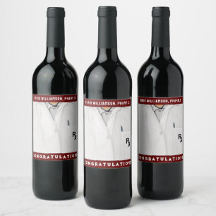 Étiquette Pour Bouteilles De Vin Étiquette de vin de l'école de pharmacie