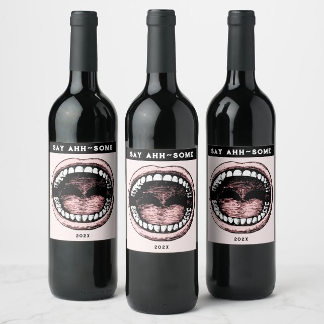 Étiquette Pour Bouteilles De Vin Étiquette de vin de l'école dentaire (Bouteilles)
