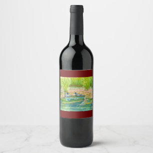 Étiquette Pour Bouteilles De Vin Étiquette de vin de Loon