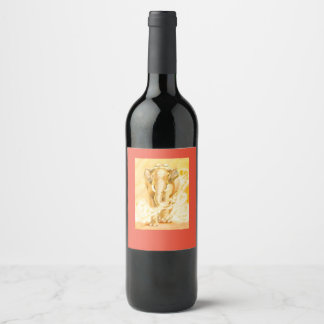 Étiquette Pour Bouteilles De Vin Étiquette de vin éléphant