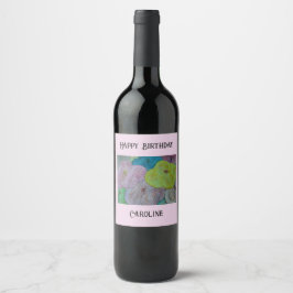 Étiquette Pour Bouteilles De Vin Étiquette de vin floral d'été Abstrait