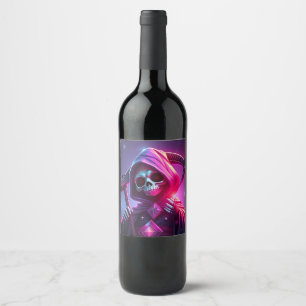 Étiquette Pour Bouteilles De Vin Étiquette de vin Grim Reaper