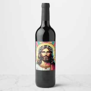 Étiquette Pour Bouteilles De Vin Étiquette de vin Kitsch Jesus !