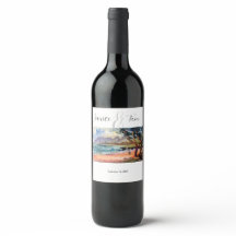 Étiquette de vin Mariage de plage