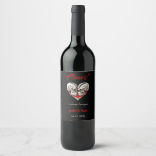 Étiquette Pour Bouteilles De Vin Étiquette de vin Mariage d'Halloween