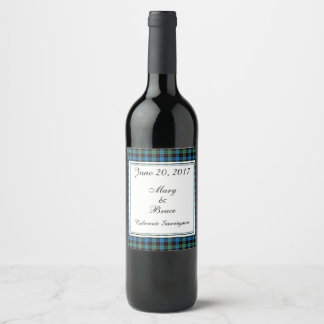 Étiquette Pour Bouteilles De Vin Étiquette de vin Mariage écossais Guthrie