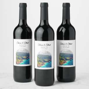 Étiquette Pour Bouteilles De Vin Étiquette de vin Mariage Kauai