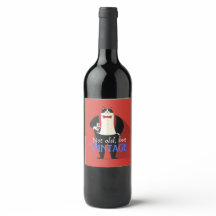 Étiquette de vin non vieux mais Vintage